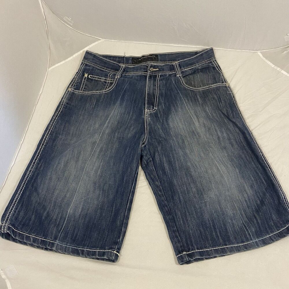 Men's Size 36 Baggy Denim Skater Hip Hop Shorts Vintage Y2K by Southpole